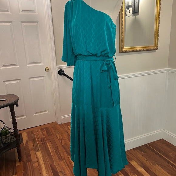 Karina Grimaldi | Dresses | Karina Grimaldi Emerald Green One Sleeve Dress  Large Nwt | Poshmark